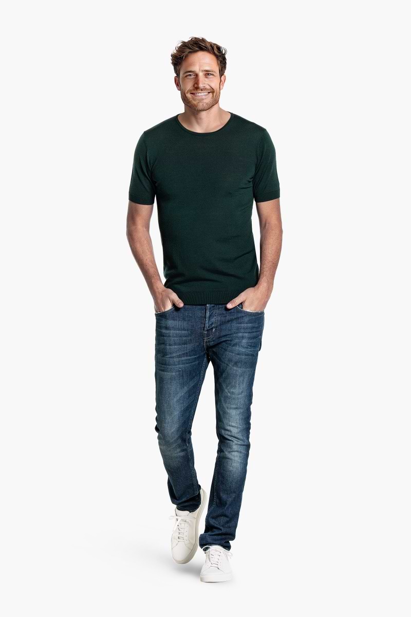 Riva Crew Short Sleeve Very Dark Green