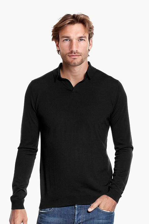 Joe Riva Long Sleeve Deep Black  - Base Image