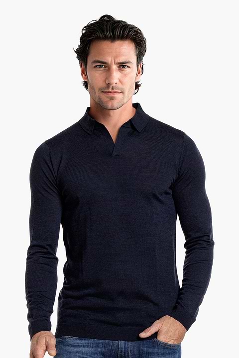 Joe Riva Long Sleeve True Navy - Base Image