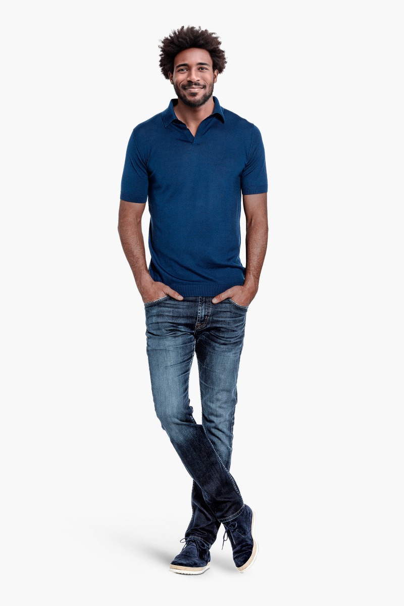 Joe Riva Short Sleeve Bright Navy