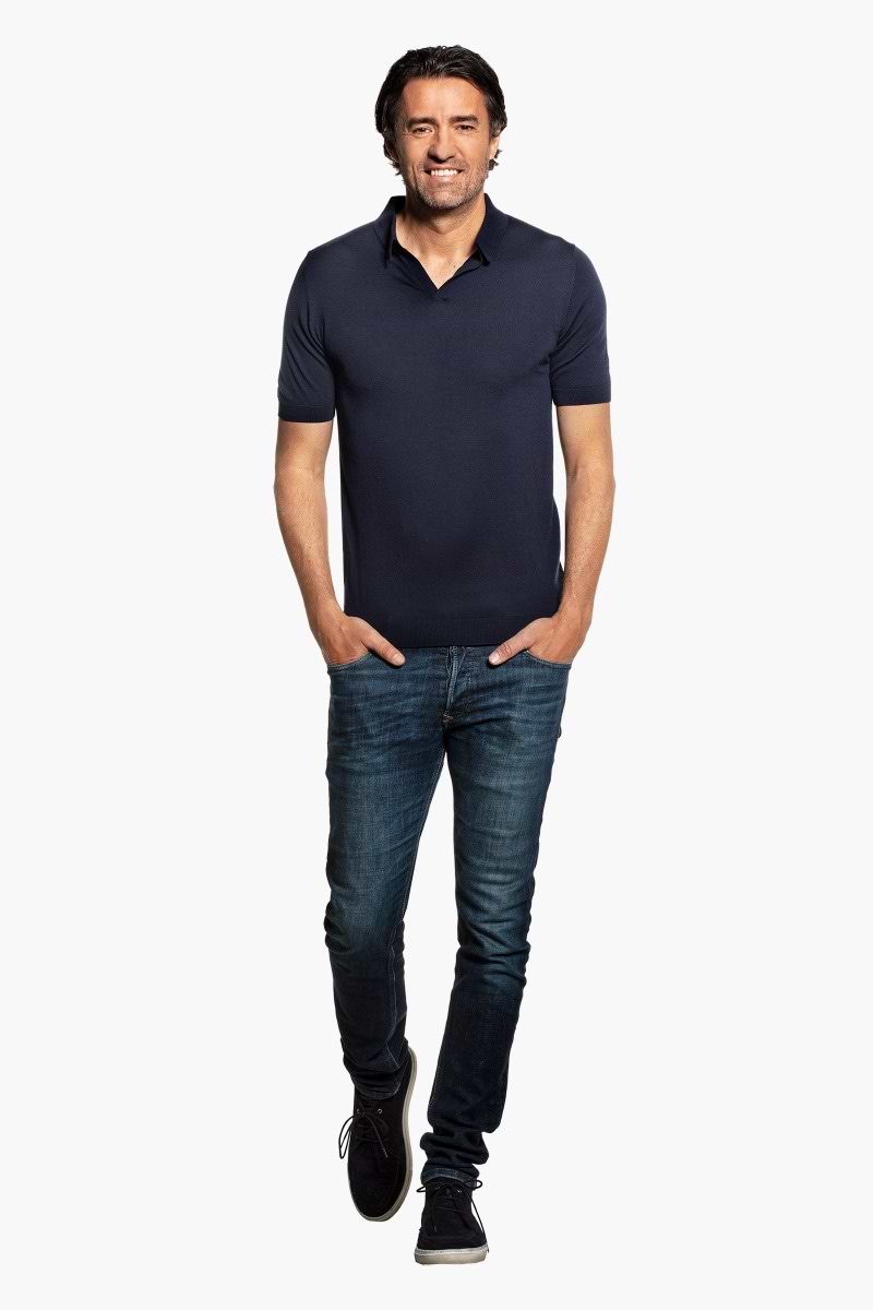 Joe Riva Short Sleeve Navy Blue