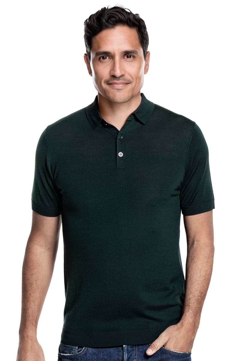 Riva Buttons Short Sleeve Very Dark Green