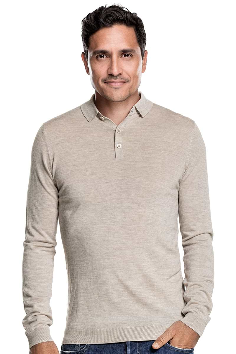 Riva Buttons Long Sleeve Limestone Beige