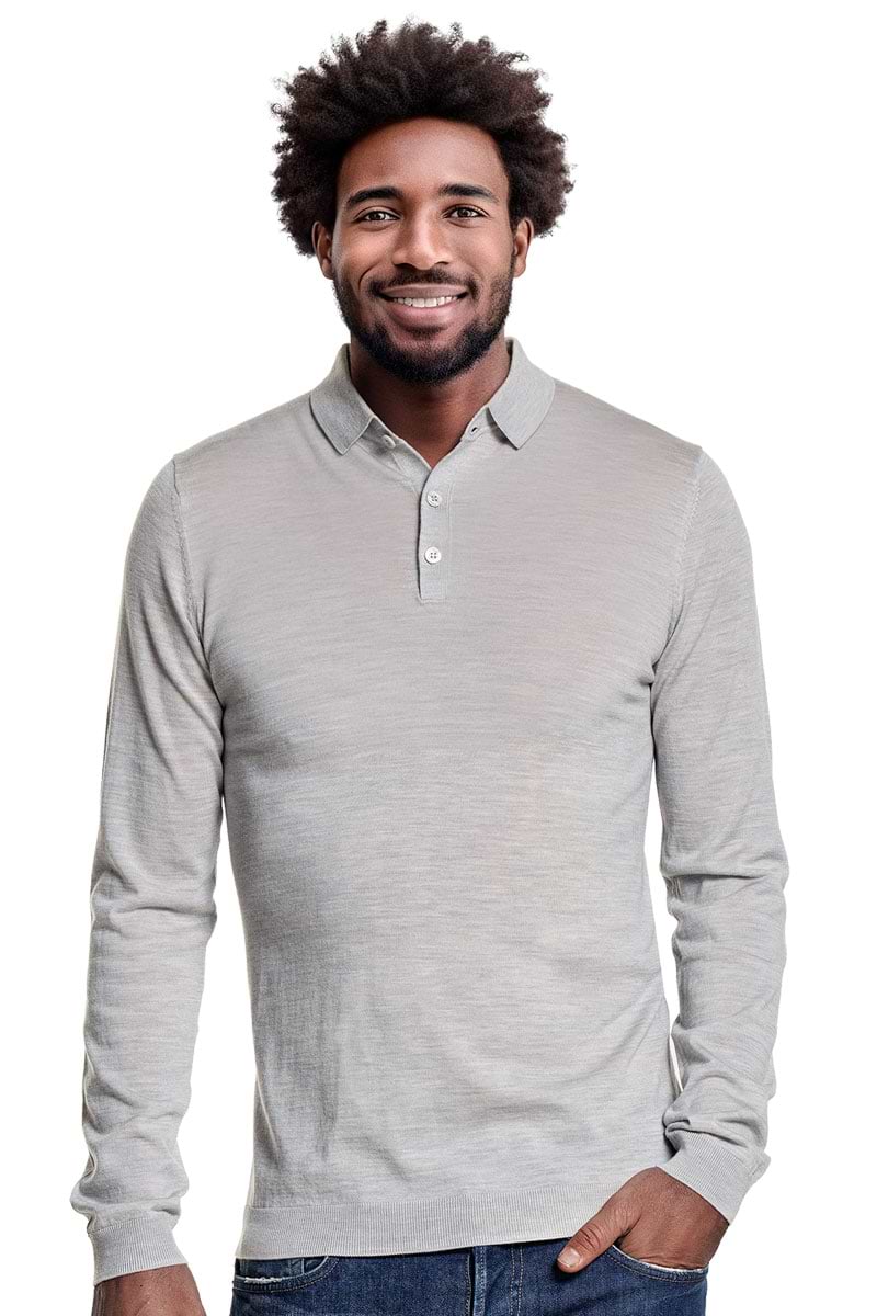 Riva Buttons Long Sleeve Limestone Grey