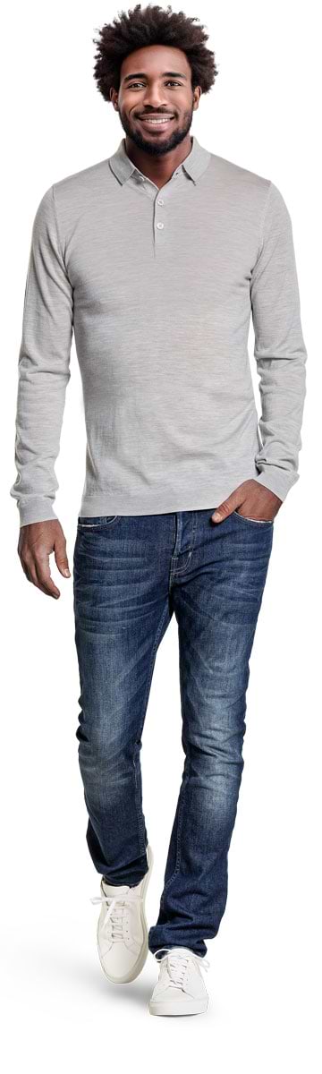 Riva Buttons Long Sleeve Limestone Grey