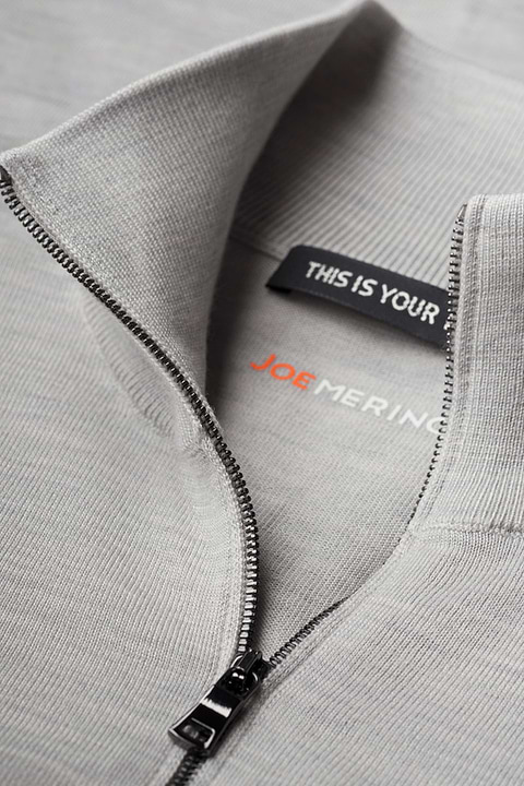 Riva Cardigan Zip Limestone Grey - Base Image