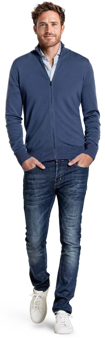 Riva Cardigan Zip Noordzee