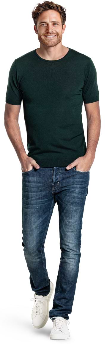 Riva Crew Short Sleeve Very Dark Green