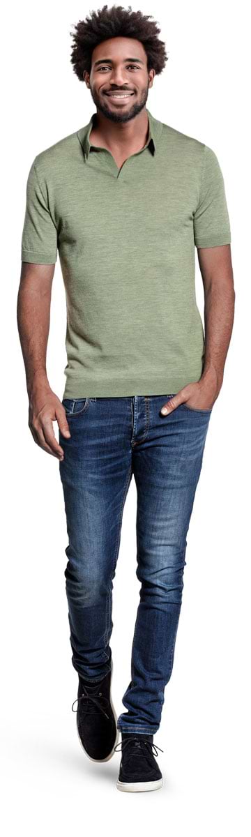 Joe Riva Short Sleeve Agave Green