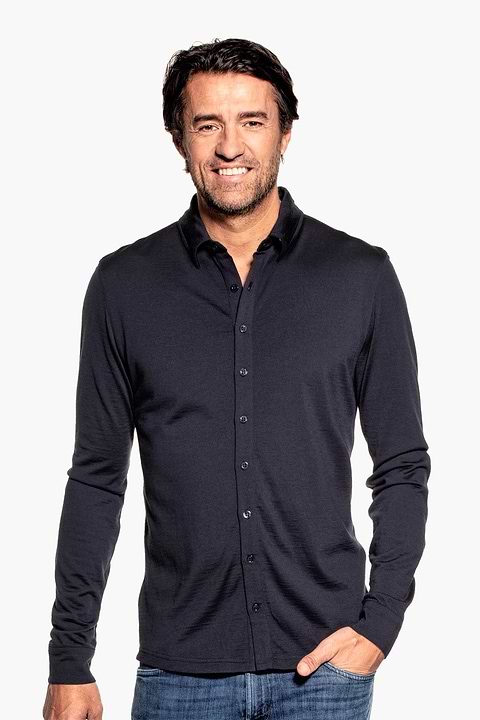 Joe Shirt Button Up Blue Grey - Base Image