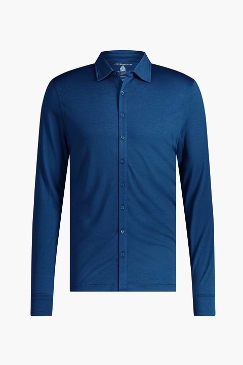 Joe Shirt Button Up Bright Blue - Base Image