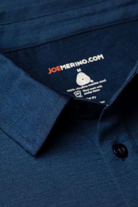 Joe Shirt Button Up Bright Blue - Base Image