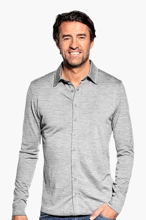 Joe Shirt Button Up Clear Grey - Base Image