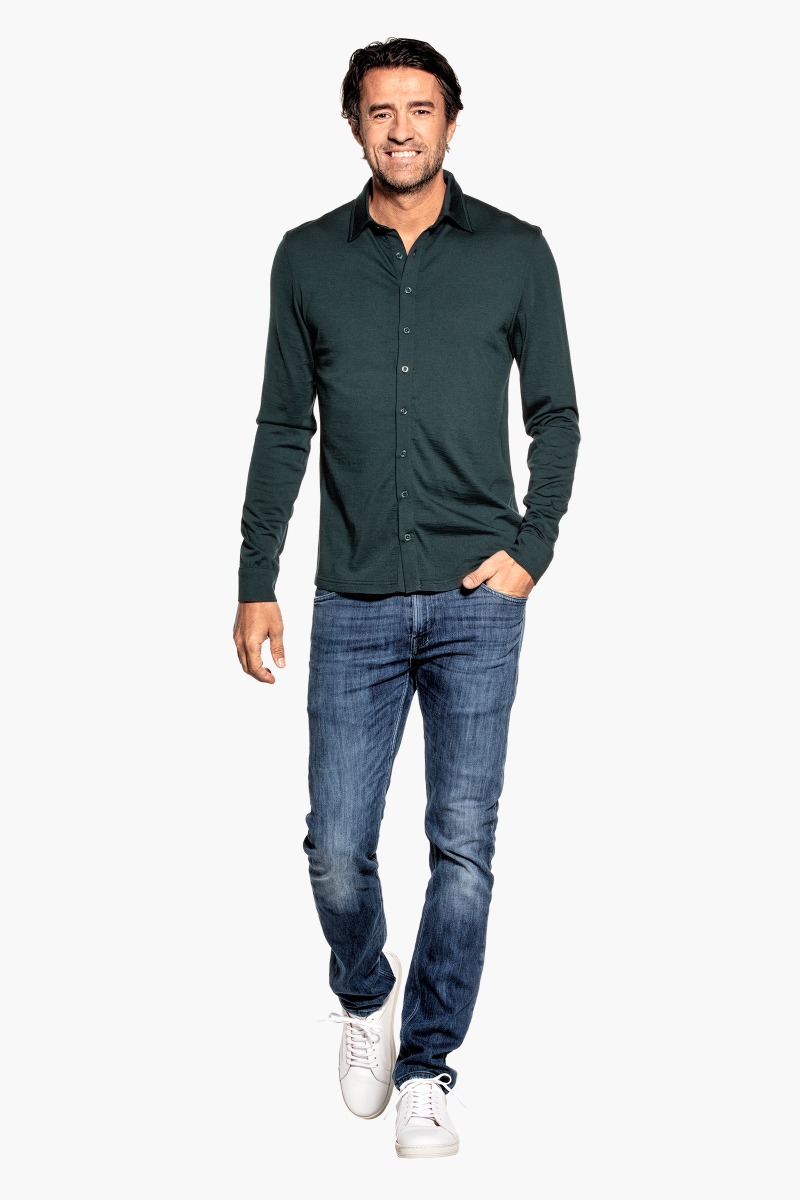 Joe Shirt Button Up Dark Green