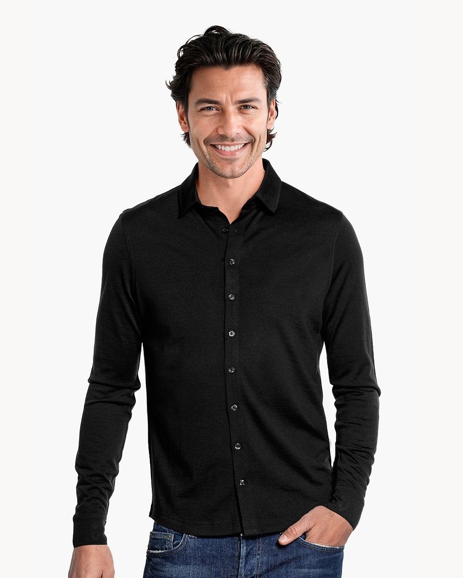 Joe Shirt Button Up Deep Black