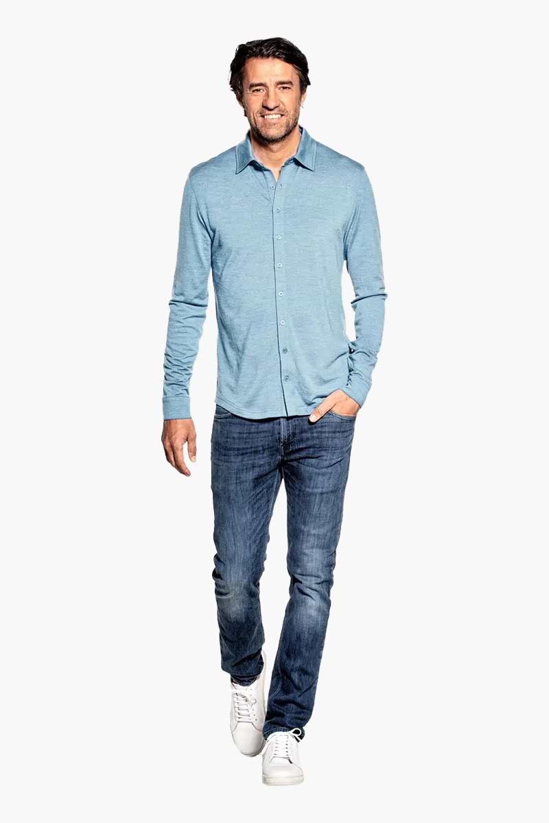 Joe Shirt Button Up Glacier Blue