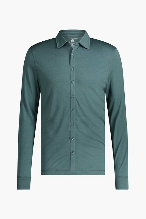 Joe Shirt Button Up Green Sage - Base Image