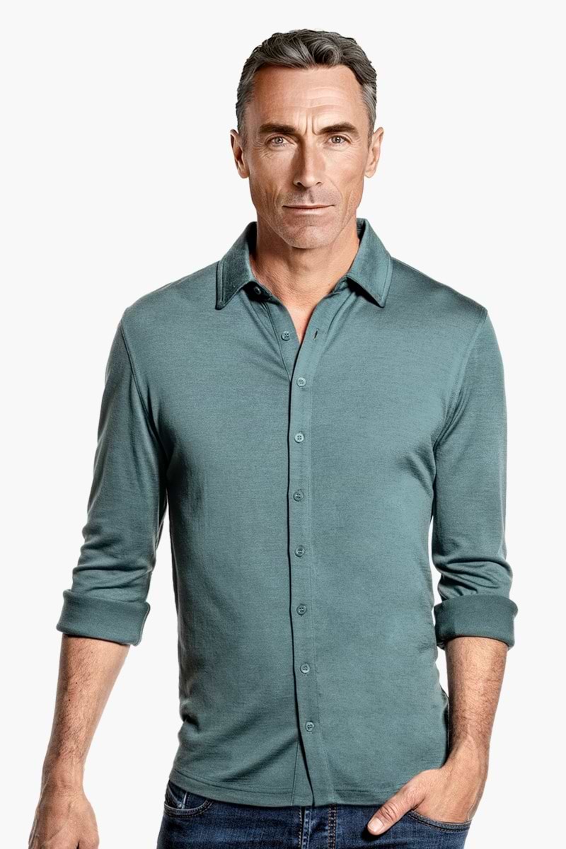 Joe Shirt Button Up Green Sage