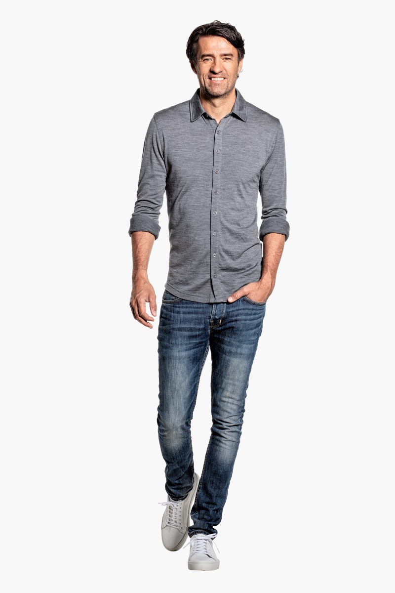 Joe Shirt Button Up Harvard Grey