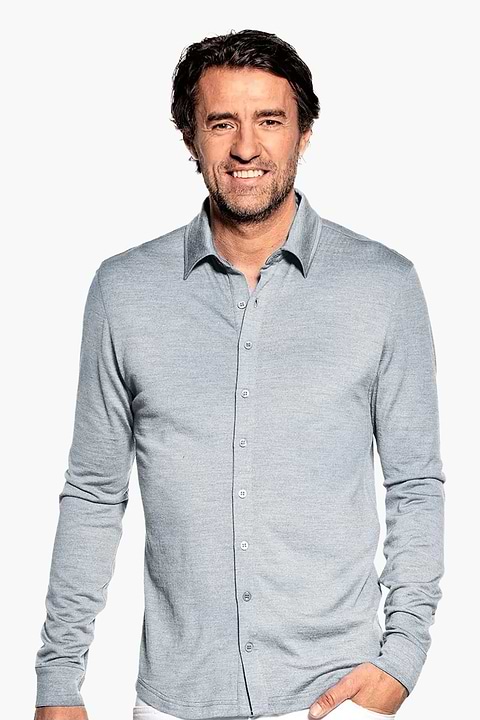 Joe Shirt Button Up Hazy Blue - Base Image