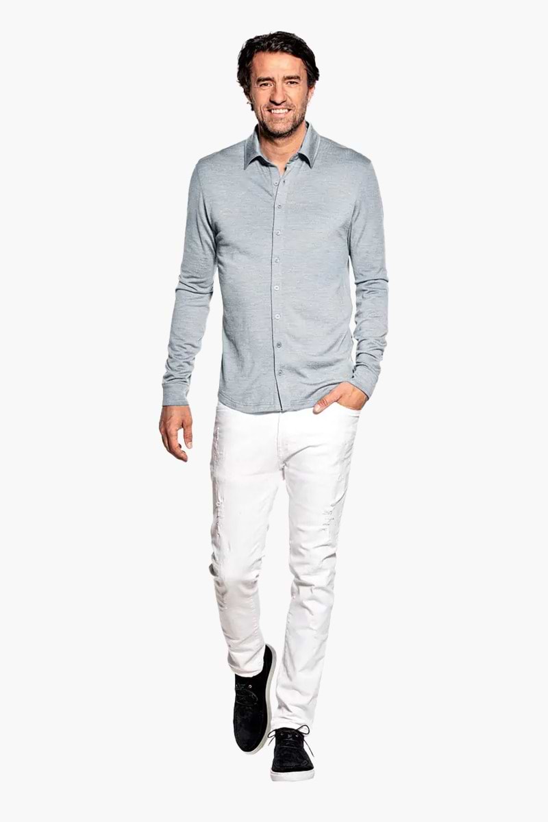 Joe Shirt Button Up Hazy Blue