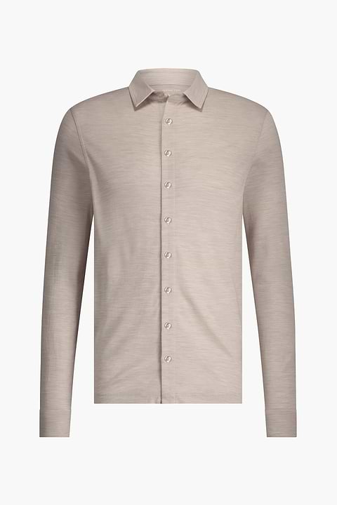 Shirt Button Up Limestone Beige - Base Image