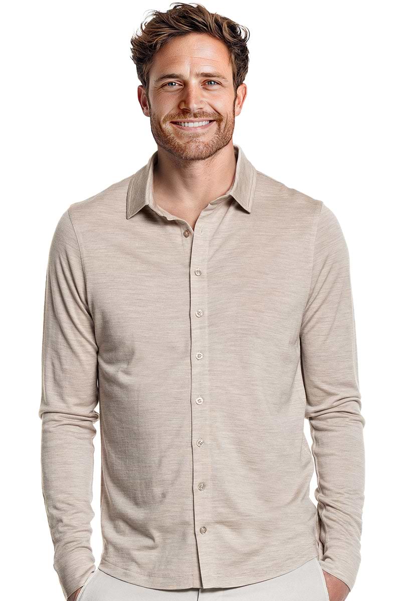 Shirt Button Up Limestone Beige