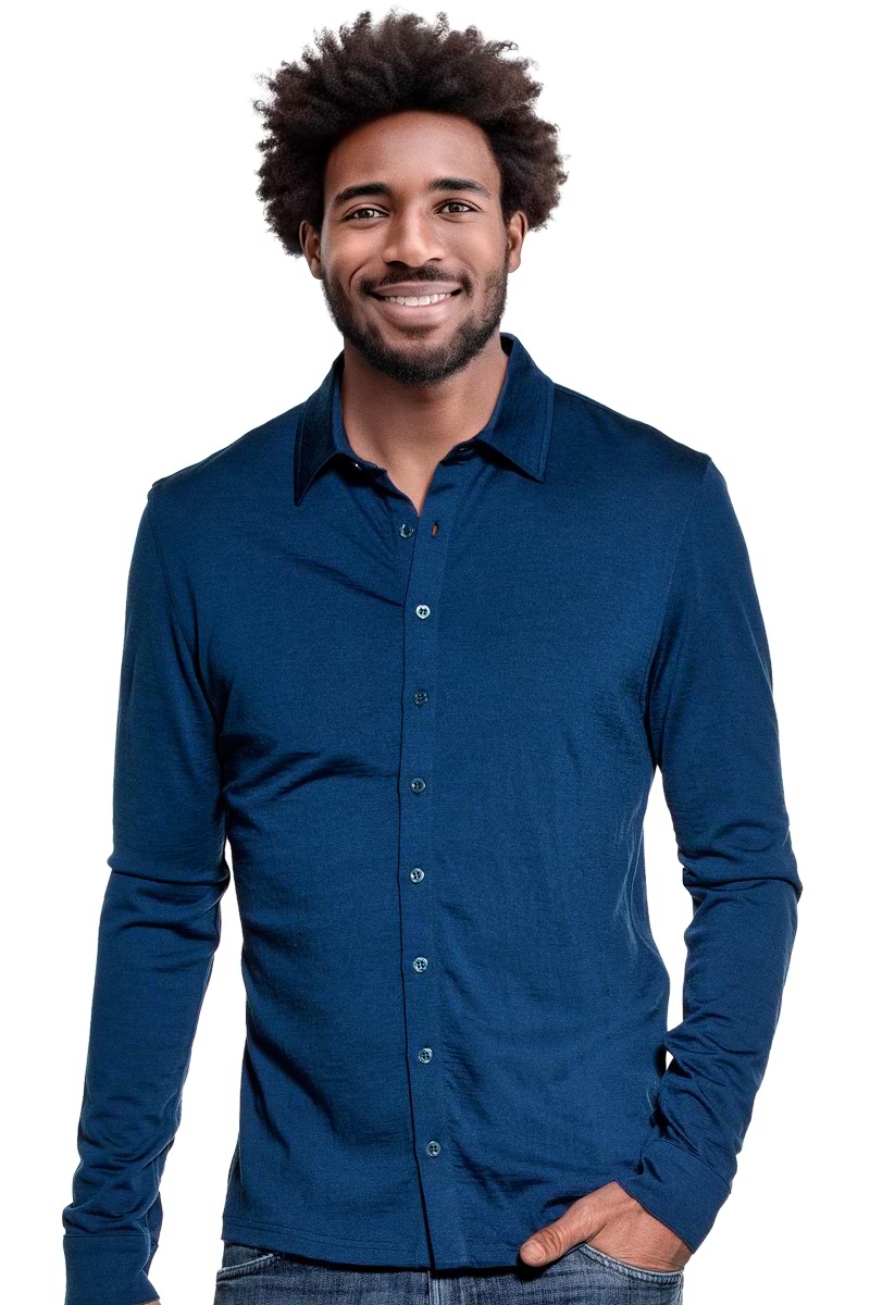 Joe Shirt Button Up Bright Blue