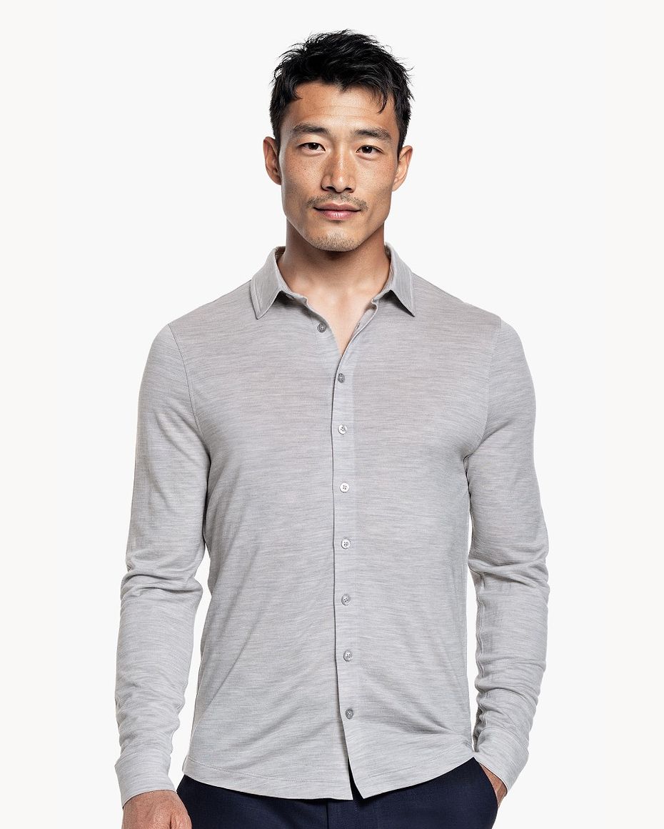 Joe Shirt Button Up Limestone Grey
