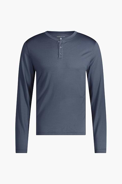 Shirt Henley Long Sleeve Dark Steel  - Base Image