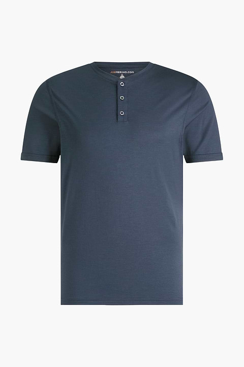 Shirt Henley Short Sleeve Dark Steel  - Base Image