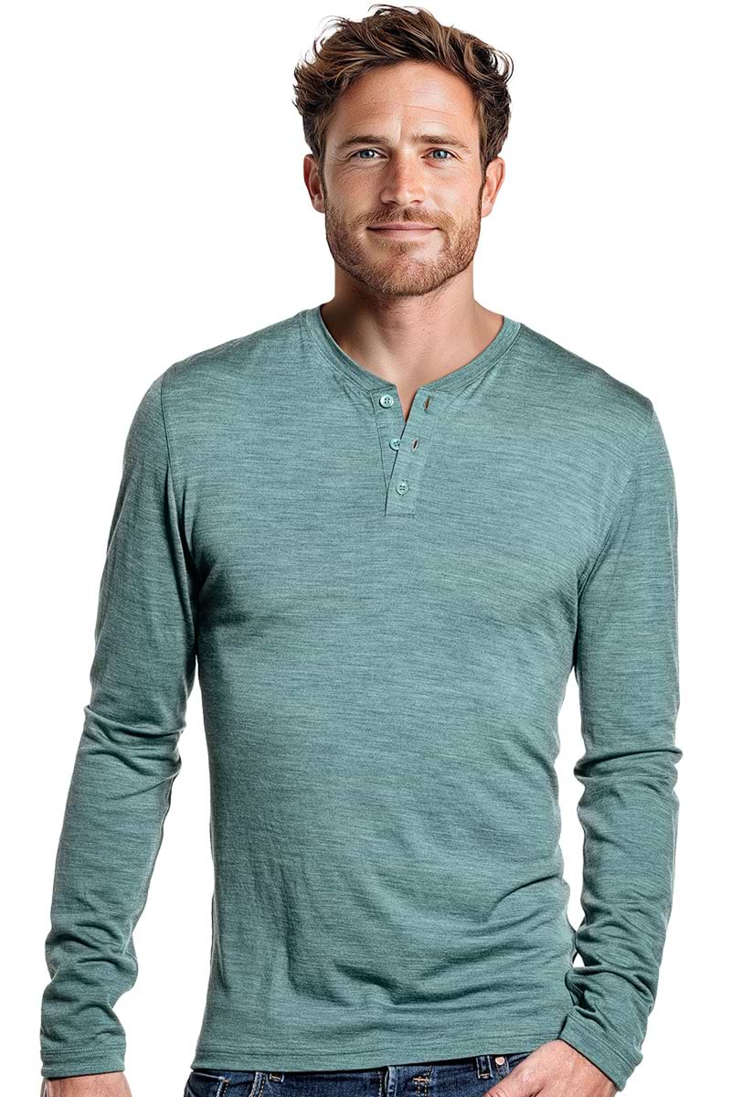 Shirt Henley Long Sleeve Cloud Forest