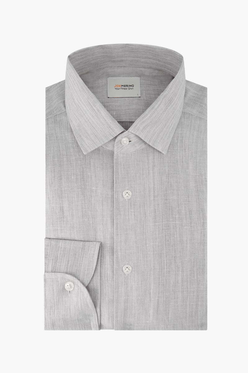 Wool Linen Shirt Stone Grey