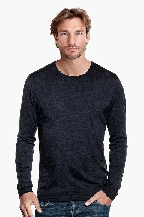 Shirt Long Sleeve Blue Whale  - Base Image