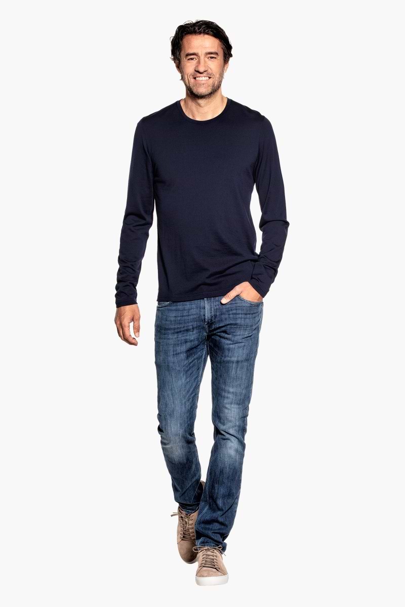 Shirt Long Sleeve Navy Blue
