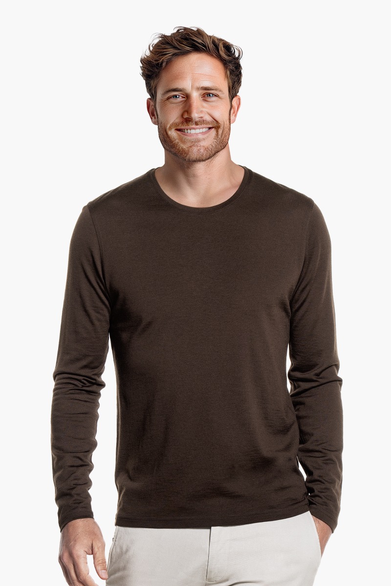 Shirt Long Sleeve Very Dark Brown