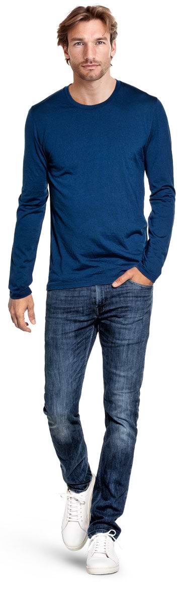 Shirt Long Sleeve Bright Blue