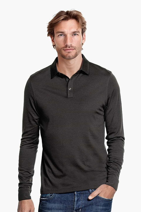 Shirt Polo Long Sleeve Bold Eagle - Base Image