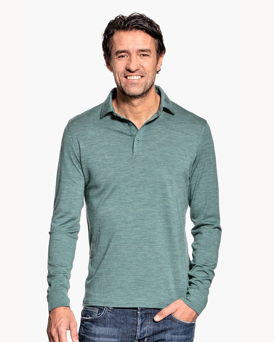 Shirt Polo Long Sleeve Cloud Forest