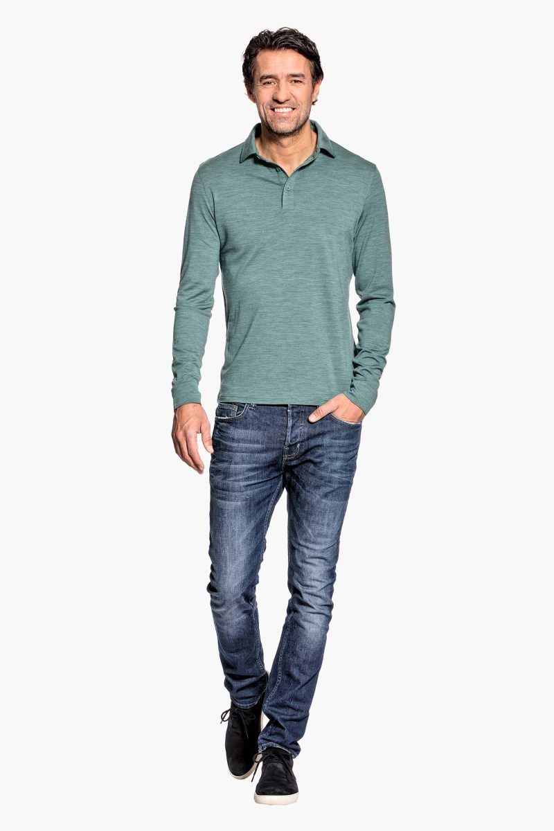 Shirt Polo Long Sleeve Cloud Forest