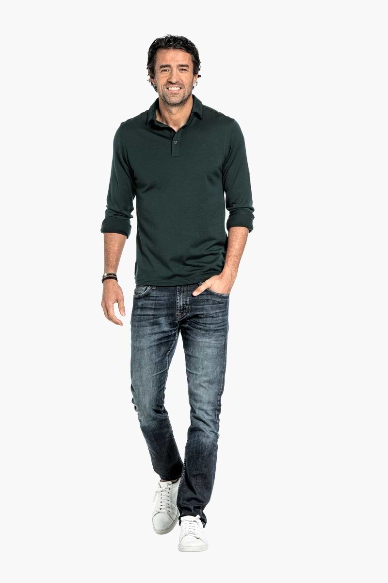 Shirt Polo Long Sleeve Dark Green Shirt Polo Long Sleeve Dark Green