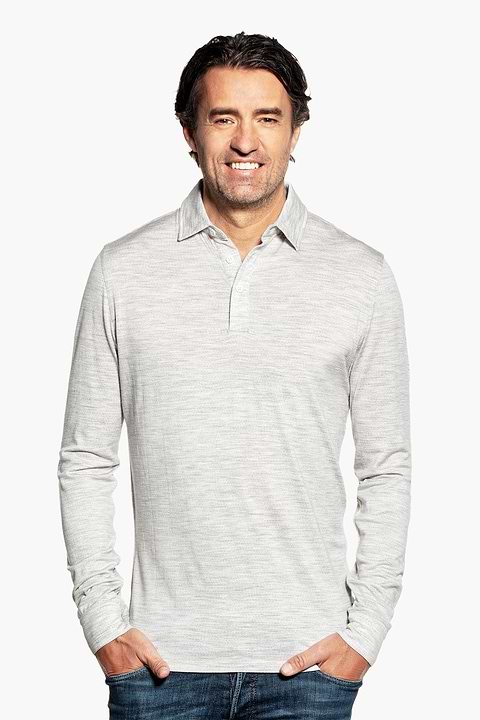 Shirt Polo Long Sleeve Dover Grey  - Base Image