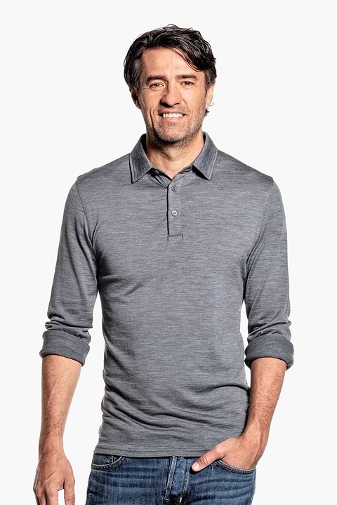 Shirt Polo Long Sleeve Harvard Grey - Base Image