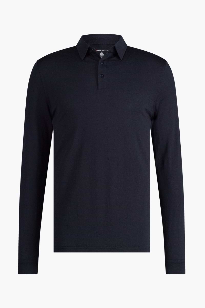 Shirt Polo Long Sleeve Very Dark Navy
