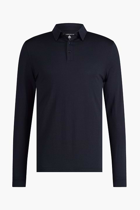 Shirt Polo Long Sleeve Very Dark Navy - Base Image