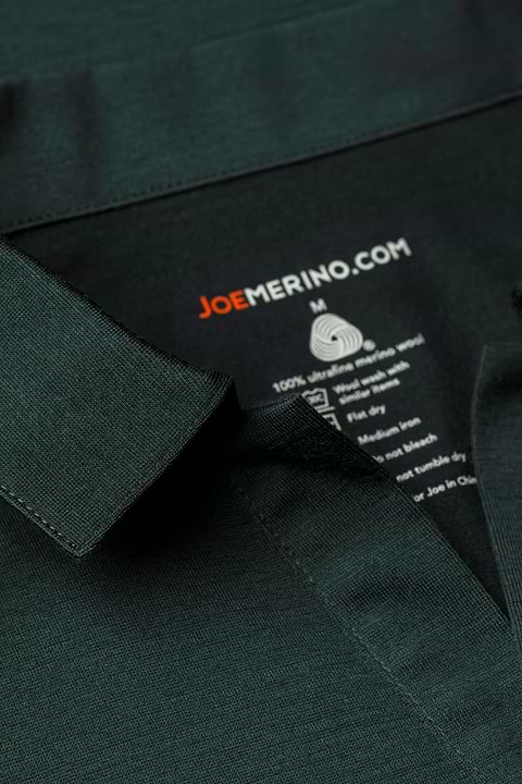 Shirt Polo Short Sleeve No Buttons Dark Green - Base Image