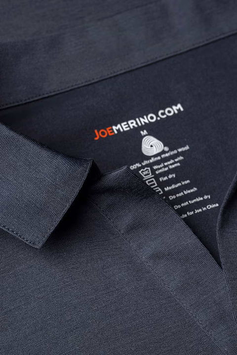 Shirt Polo Short Sleeve No Buttons Dark Steel - Base Image