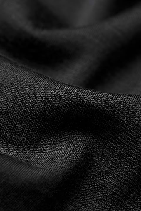 Shirt Polo Short Sleeve No Buttons Deep Black - Base Image