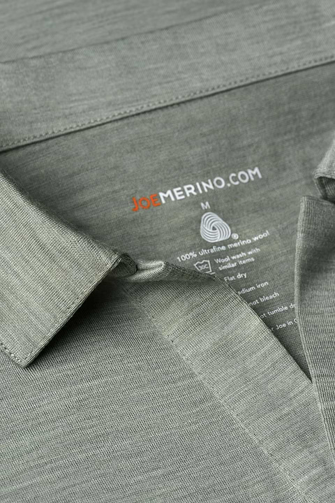 Shirt Polo Short Sleeve No Buttons Hazy Green - Base Image