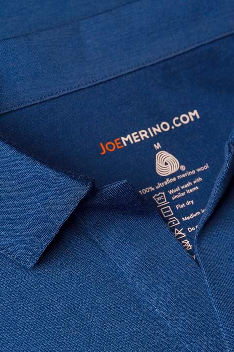 Shirt Polo Short Sleeve No Buttons Royal Blue - Base Image